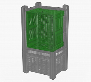Пластиковый контейнер iBox 1200х1000 перфорированный