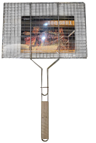 Решетка для мангала с деревянной ручкой