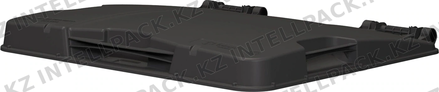 Крышка для мусорного контейнера 1100 л iPlast тёмно-серая c осями для крепления