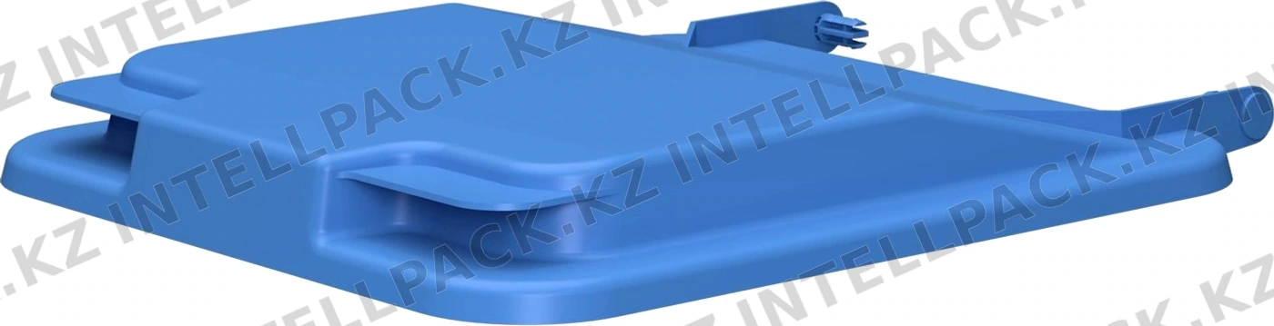 Крышка для мусорного контейнера 240 л iPlast синяя c осями для крепления
