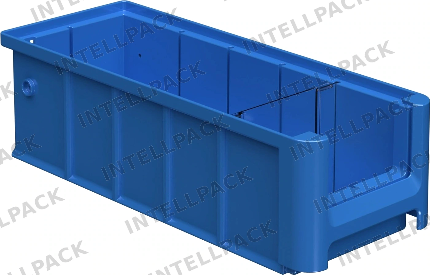 Полочный контейнер SK-3109 300х117х90 мм iPlast голубой с 1 поперечной перегородкой