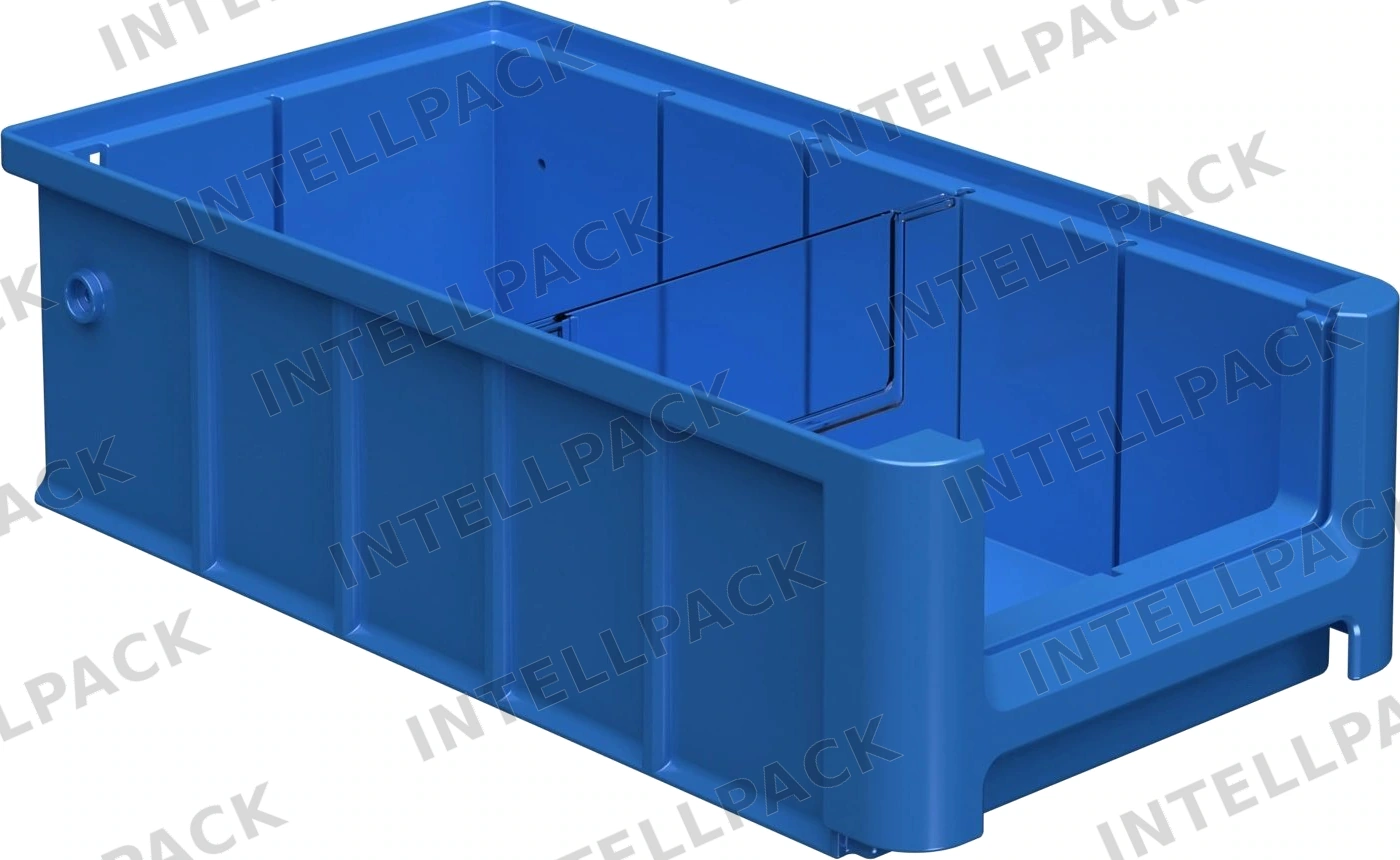 Полочный контейнер SK-31509 300х155х90 мм iPlast голубой с 1 поперечной перегородкой