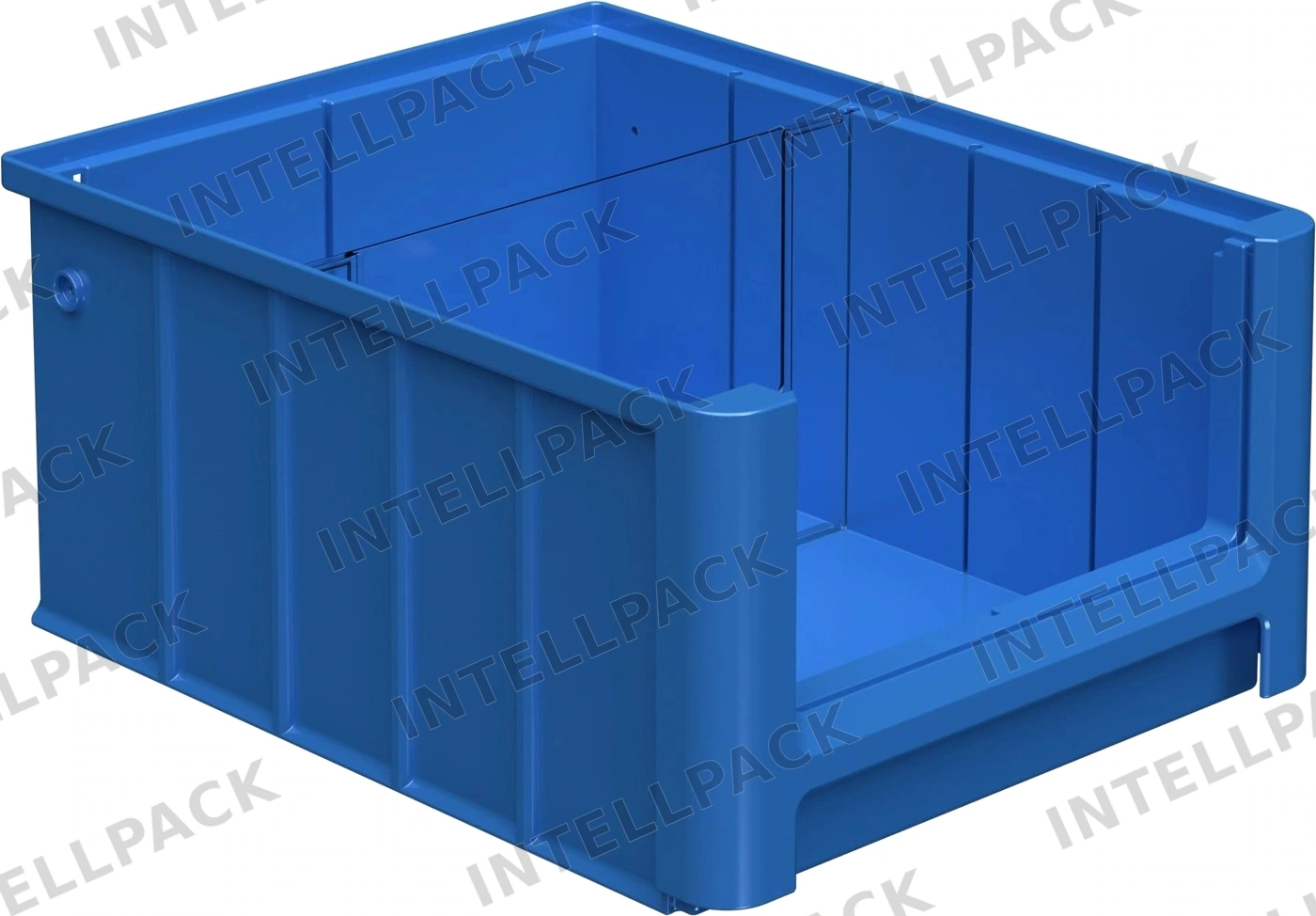 Полочный контейнер SK-3214 300х235х140 мм iPlast голубой с 1 поперечной перегородкой