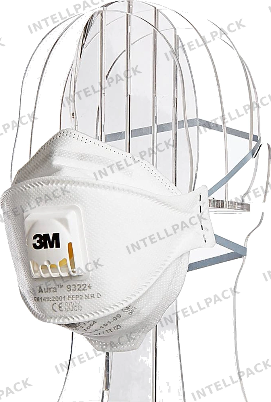 3M™ Aura™ 9322+ Противоаэрозольная Фильтрующая маска класс защиты FFP2 NR D, с клапаном выдоха