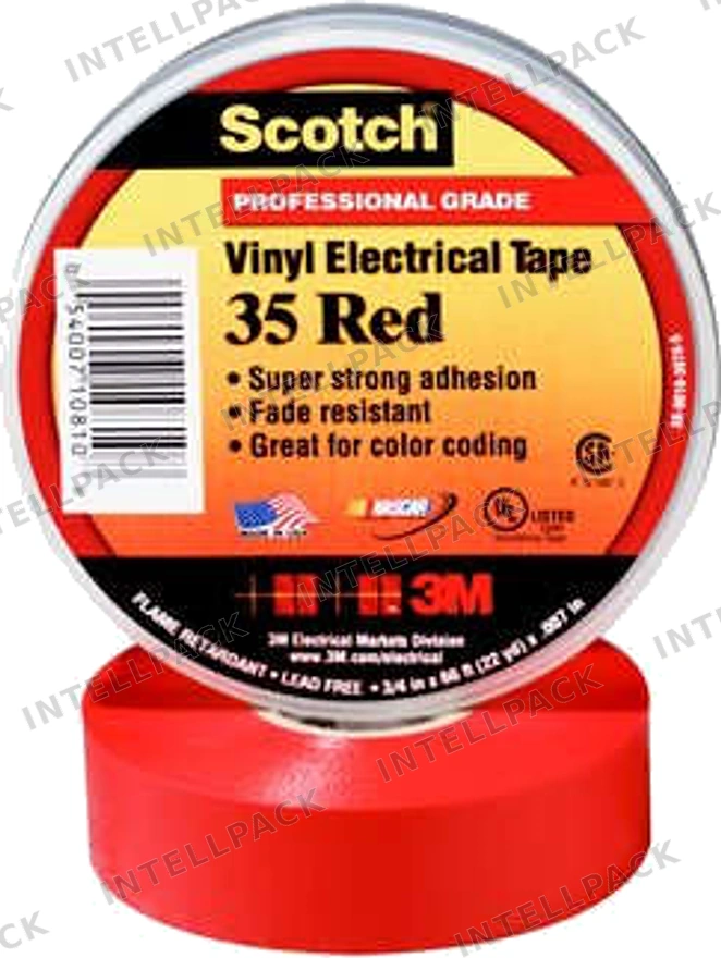 Scotch® 35 Изолента ПВХ Высшего Класса, красная